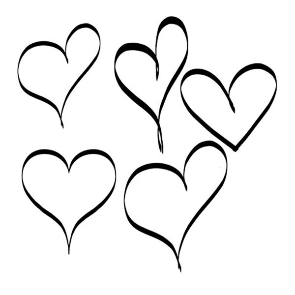 Сердце черно белое