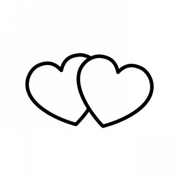 Маленькие сердечки черно белые