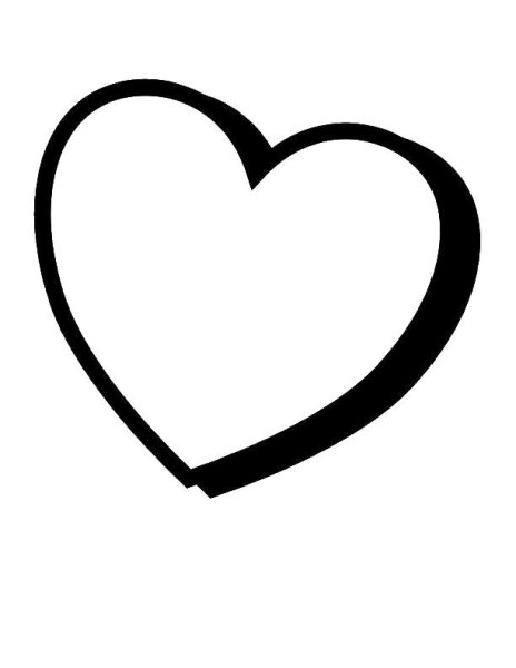 Сердце черно белое