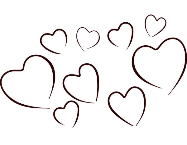 Сердечко контур