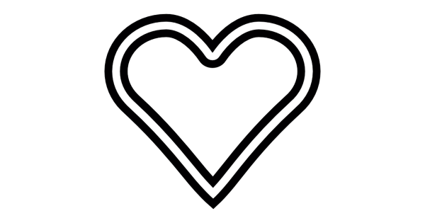 Сердечко контурное