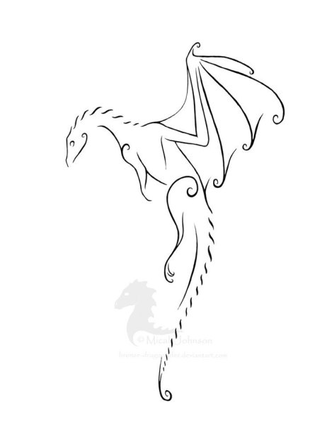 Дракон одной линией