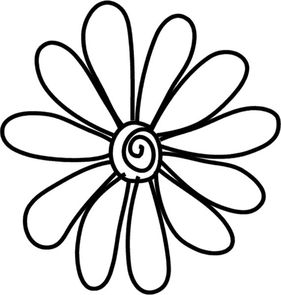 Ромашка раскраска