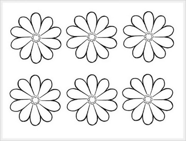 Ромашка раскраска