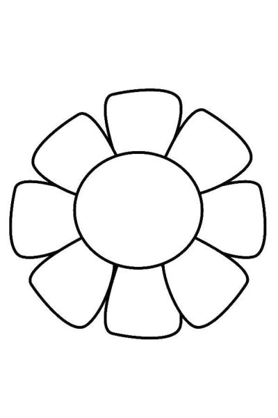 Трафарет ромашки для раскрашивания