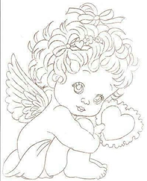 Ангелочки рисунки карандашом