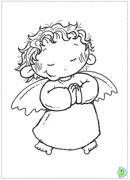 Ангелочек трафарет раскраска