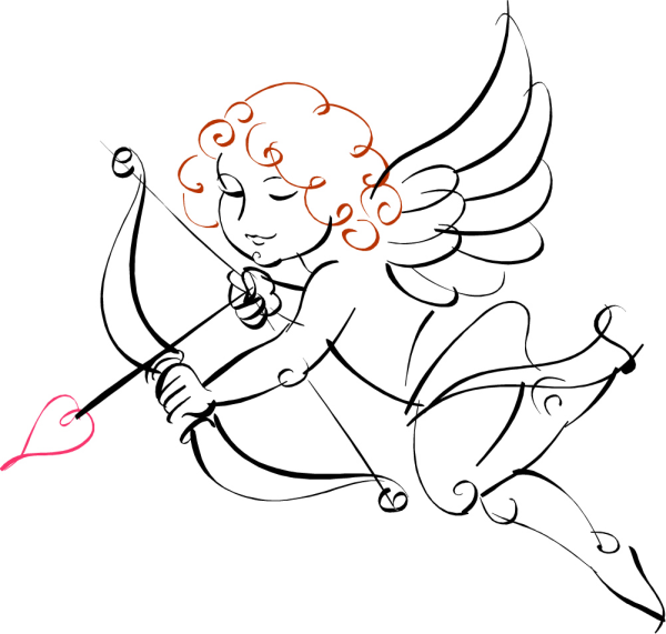Ангелочек со стрелой Амура