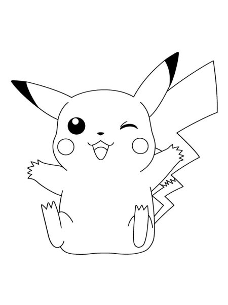 Раскраски покемоны Пикачу аниме