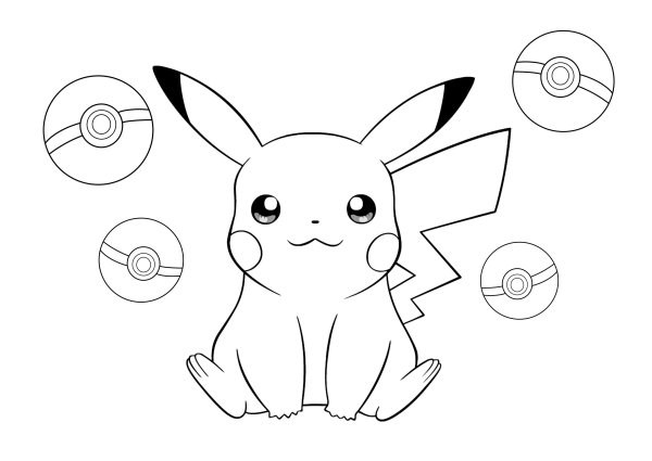 Раскраски покемоны Пикачу аниме