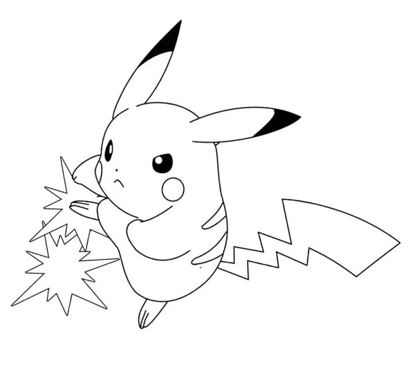 Раскраски покемоны Пикачу