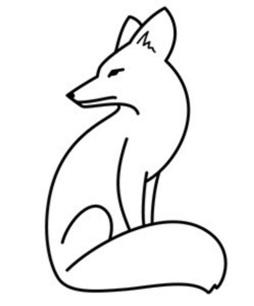 Трафарет лисы для детей