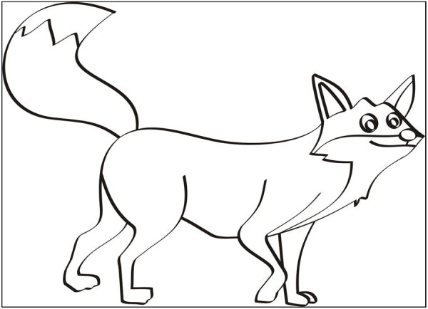 Раскраска лиса