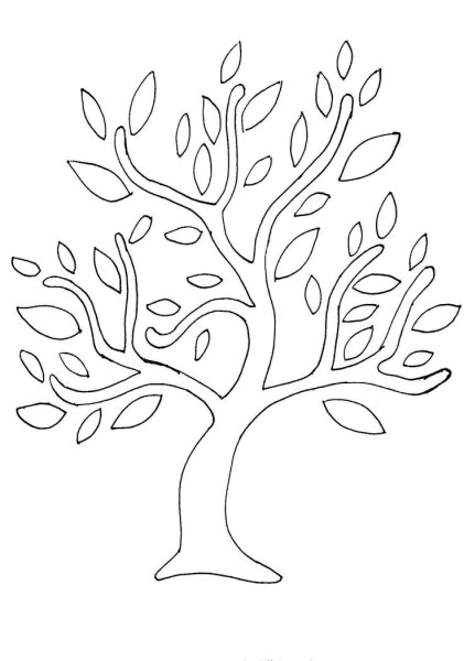 Яблоня дерево разукрашка