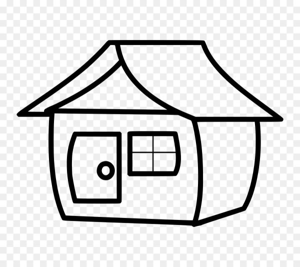 Контур домика для детей