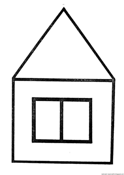 Раскраска. Домики