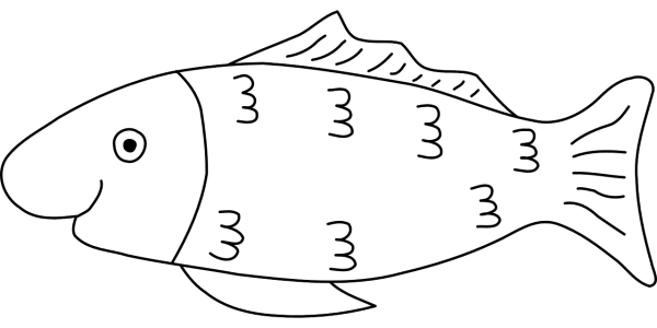 Контур рыбы для вырезания