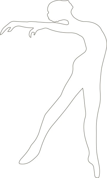 Балерина трафарет