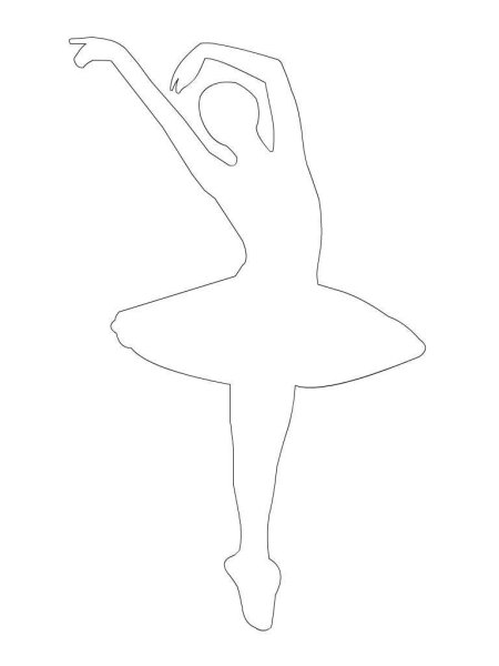 Контур фигуры балерины