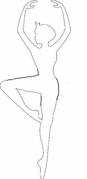 Трафареты балеринок