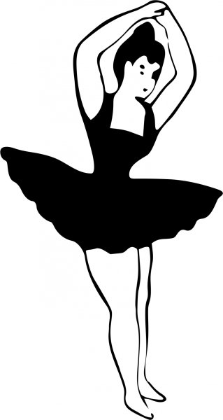 Балерина трафарет