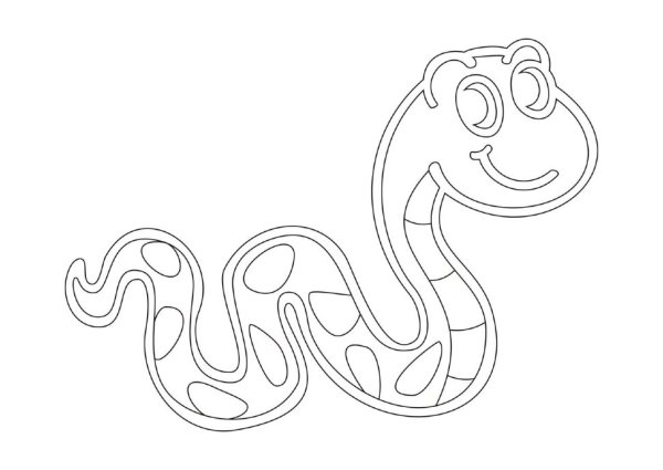 Трафарет змеи для вырезания