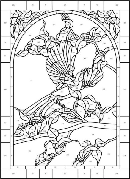 Трафарет для витража на стекле