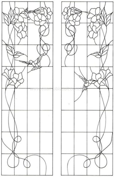 Трафарет для витража на стекле