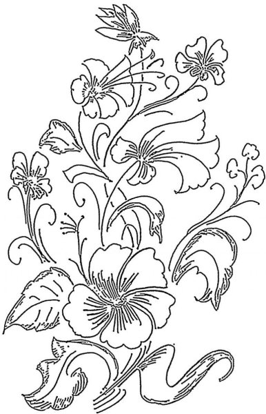 Цветочный орнамент для росписи