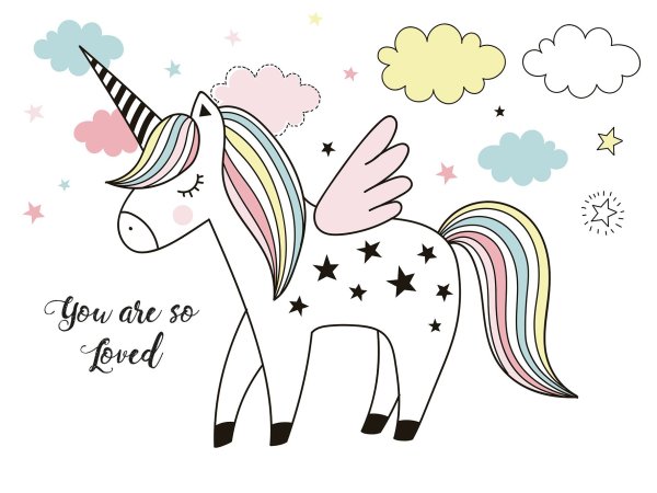 Единорог для печати