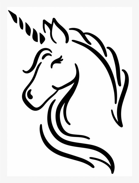 Единорог контур головы