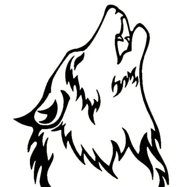 Трафарет волка