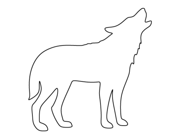 Волк контур