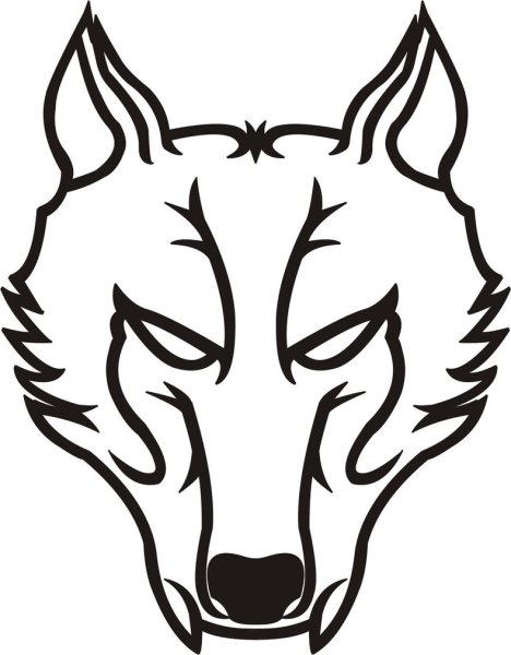 Голова волка эскиз
