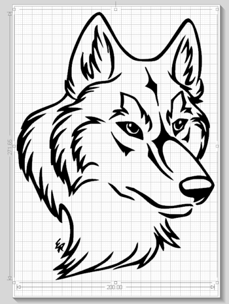 Волк для выжигания по дереву