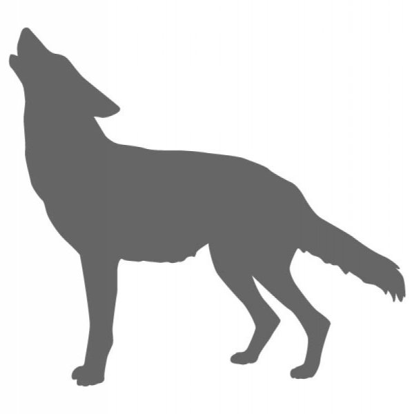 Силуэт волка для детей