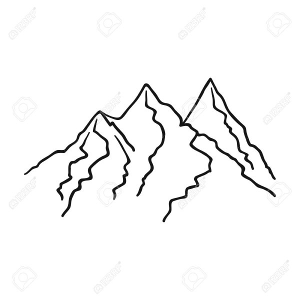 Контурное изображение гор