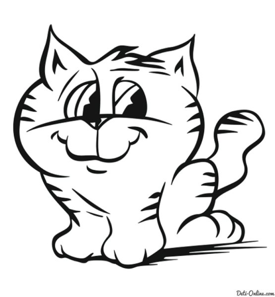 Трафареты котят для раскрашивания