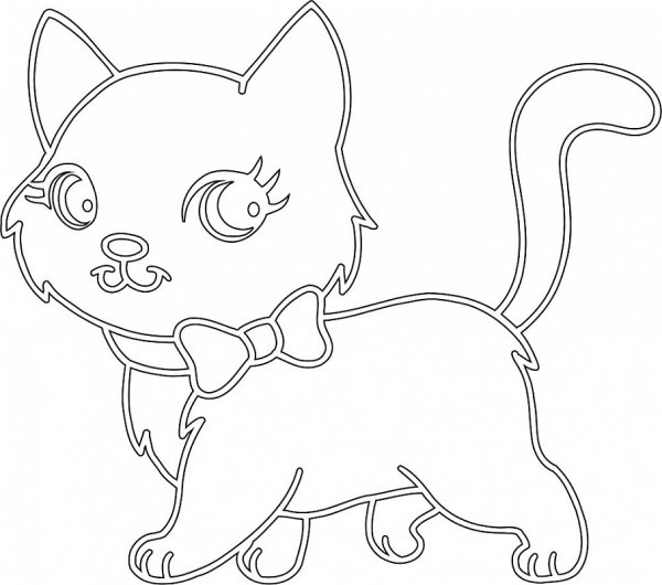 Трафарет кошки