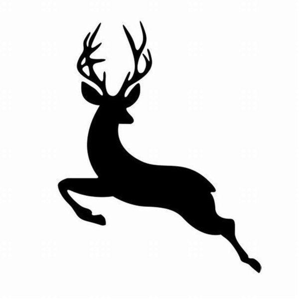 Олень контур