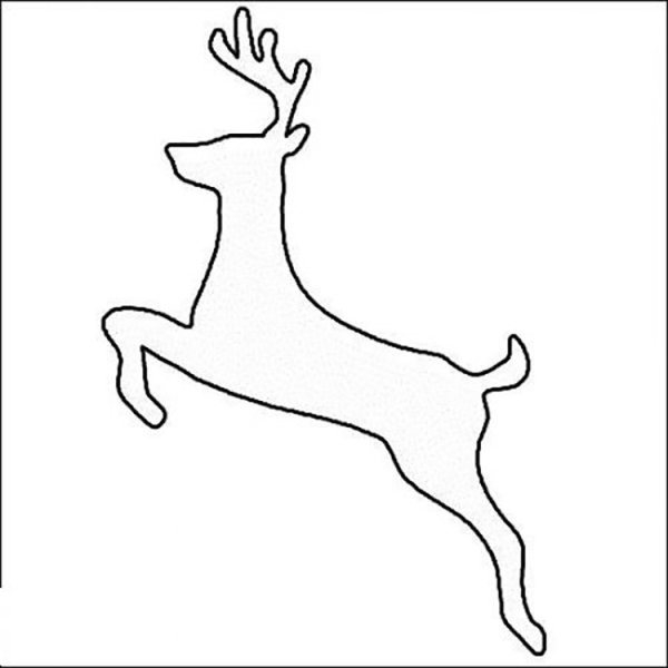 Трафареты на окна олени