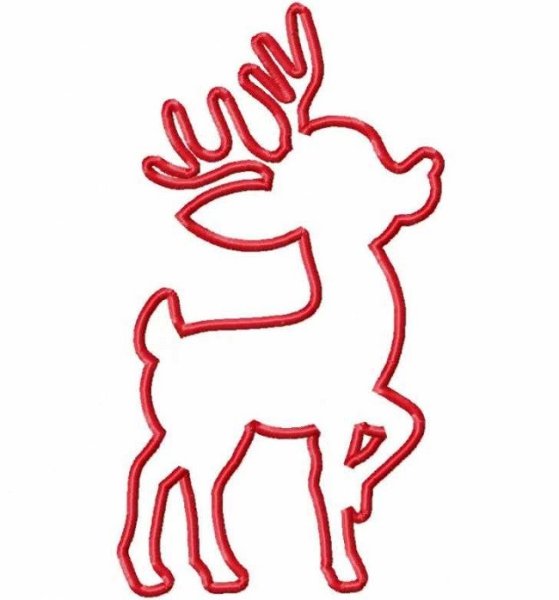 Раскраска олень новогодний