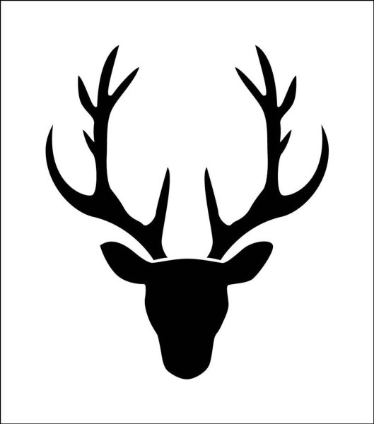 Трафарет оленя для вырезания