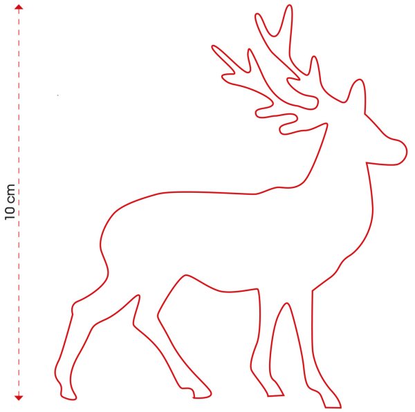 Трафарет оленя для вырезания