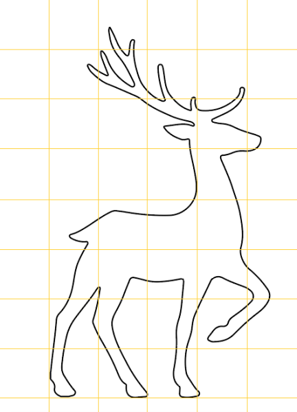 Силуэт скачущего оленя