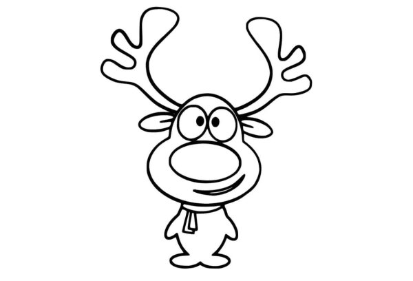 Олень картинка раскраска