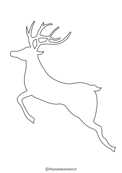 Трафареты бегущего оленя для вырезания из бумаги