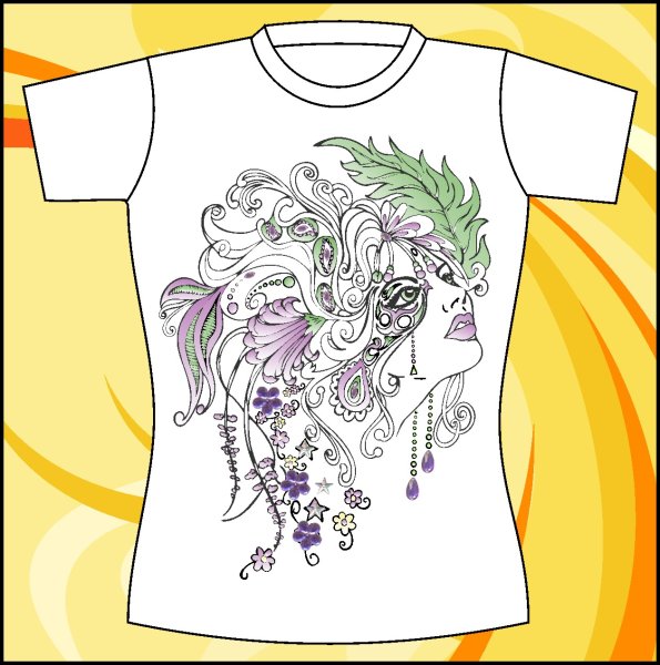 Трафарет для принта на футболку