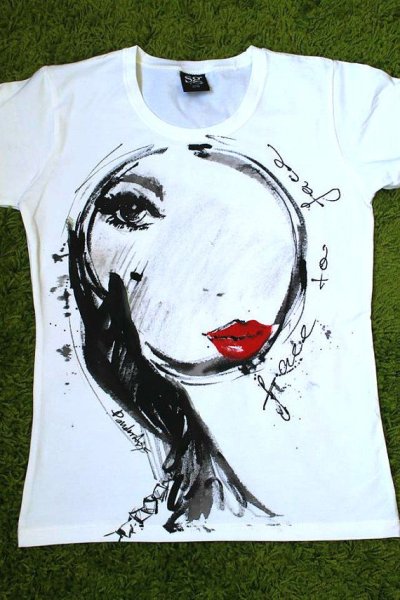 Рисунки на футболке красками дерзкие