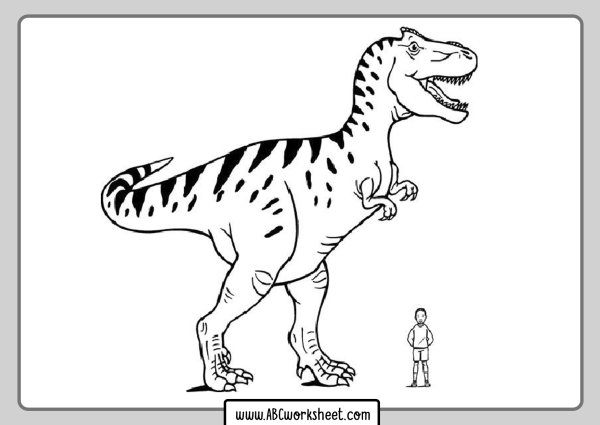 Динозавр черно белый